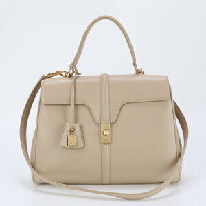 Celine Seize leather Shoulder Bag tote gold